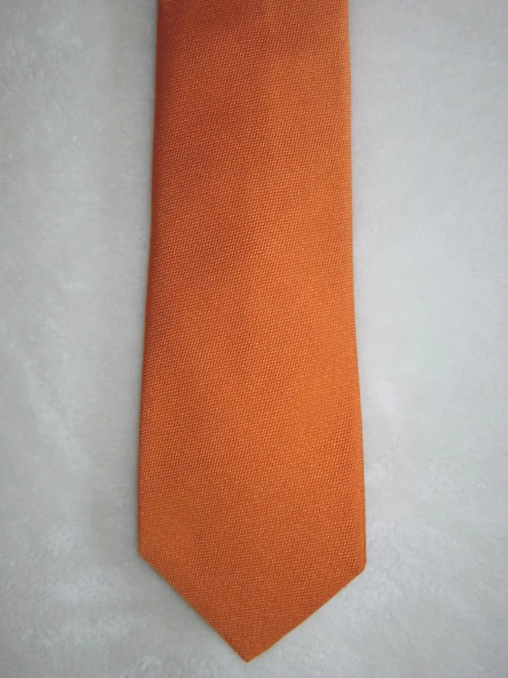 MICHELSONS Archive Collection Seven Fold Silk Tie Orange